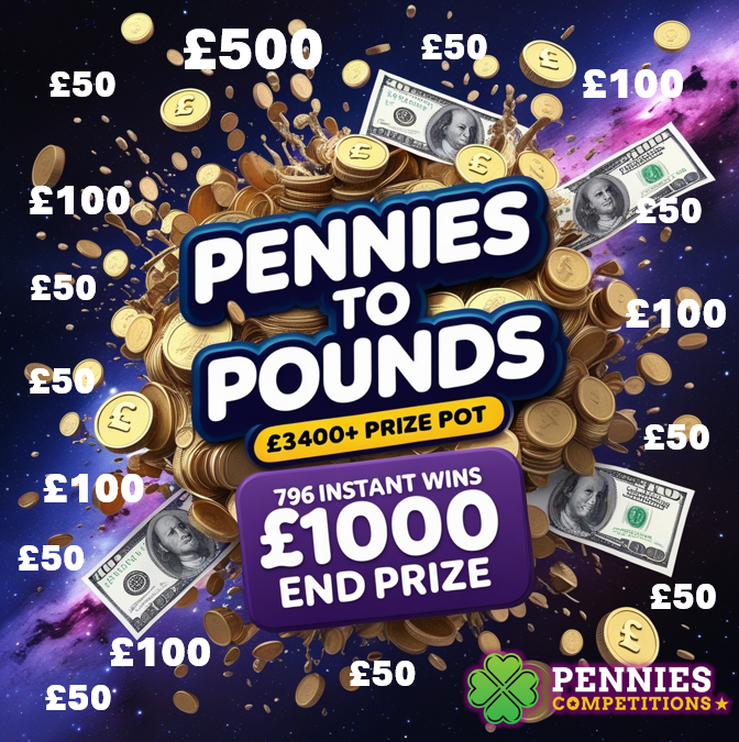 Won Pennies To Pounds! | £3400+ Prize Pot | £1000 End Prize | 796 Instant Wins