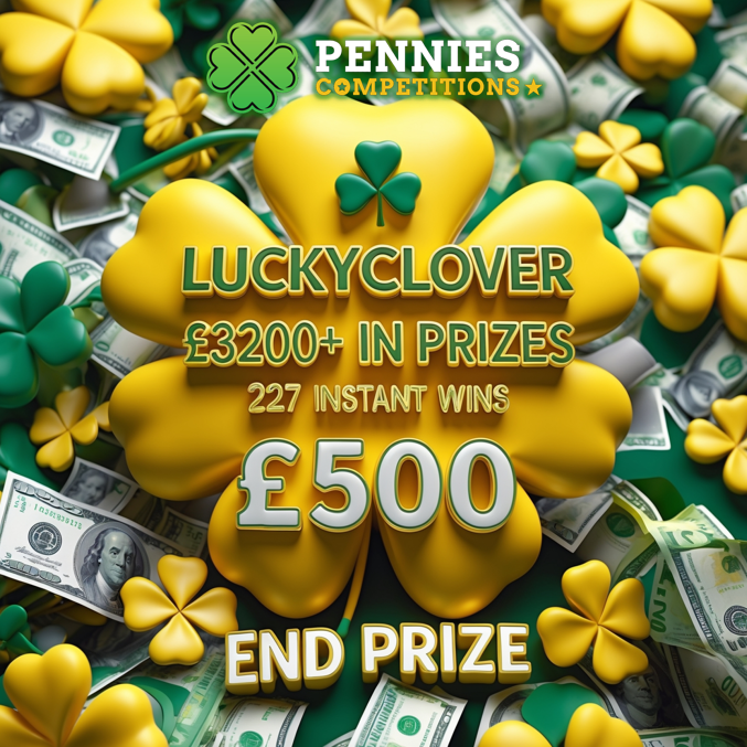 Won Lucky Clover | £3200+ Prize Pot | £500 End Prize | 227 Instant Wins