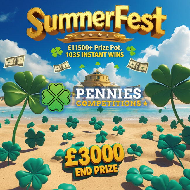 SummerFest | £11,500 Prize Pot | £3000 End Prize | 1035 Instant Wins