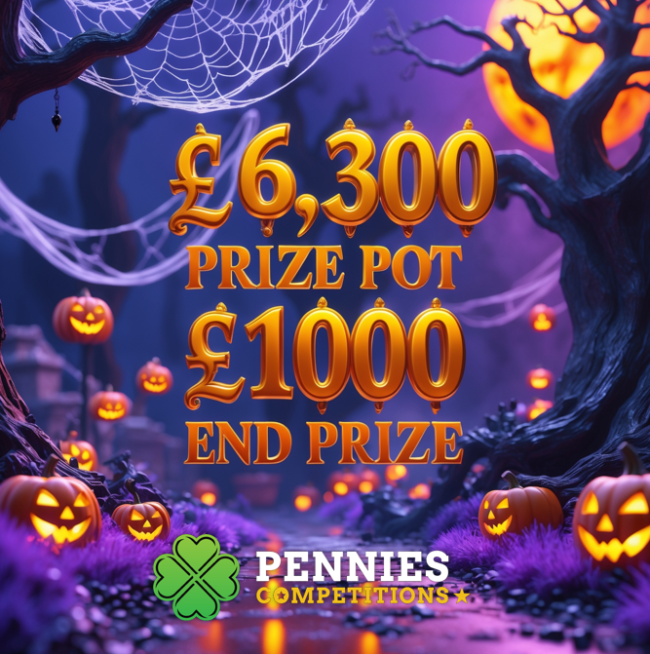 Halloween Jackpot | £6,300 Prize Pot | £1,000 End Prize